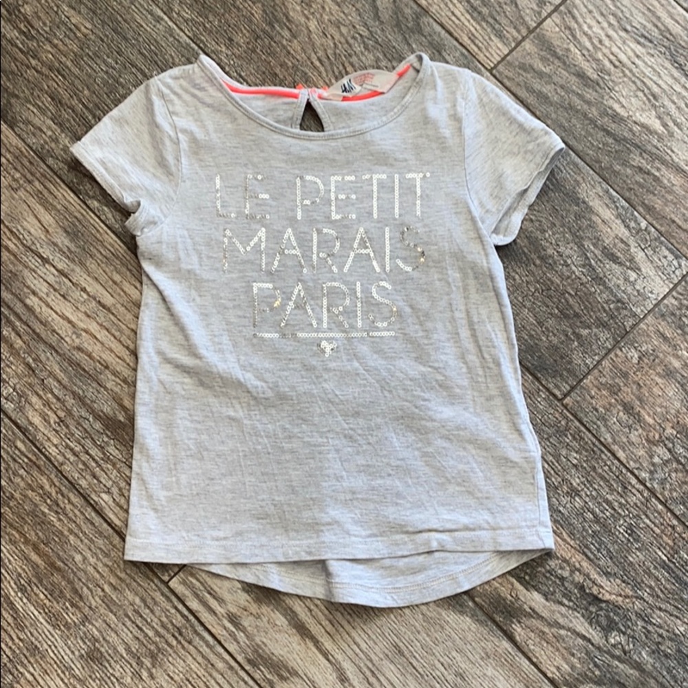 H&M Paris sequin graphic tee